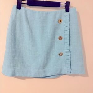 Lilly Pulitzer blue tweed mini skirt size 4